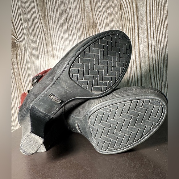 Ugg Shearling Heeled Booties Sz 8.5 - Picture 4 of 12